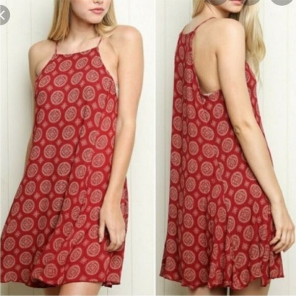 BRANDY MELVILLE | NEW Abigail Medallion Print Shift Slip Dress Women’s One Size - Picture 1 of 12